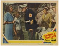 3z1157 SALUTE TO THE MARINES LC #2 1943 tough Wallace Beery warns boy that The Japs are coming!