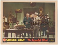 3z1164 SCARLET CLUE LC 1945 Sidney Toler as Charlie Chan, Benson Fong, Vogan & Moreland in laboratory!