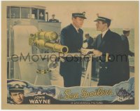 3z1168 SEA SPOILERS LC 1936 Coast Guard officers John Wayne & William Bakewell on ship's deck!