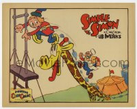 3z1192 SIMPLE SIMON LC 1935 great Ub Iwerks art of him chased by pieman up giraffe's neck at circus!