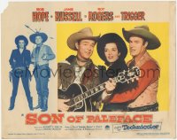 3z1214 SON OF PALEFACE LC #8 1952 c/u of Roy Rogers w/ guitar, Bob Hope & sexy Jane Russell singing!
