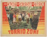 3z1310 TORRID ZONE LC 1940 James Cagney pointing gun by scared Ann Sheridan by crowd of people!