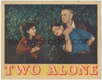 3z1319 TWO ALONE LC 1934 Jean Parker watches Tom Brown held in a headlock by angry Arthur Byron!