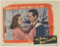 3z1321 TWO MRS. CARROLLS LC #7 1947 best close up of Humphrey Bogart & Barbara Stanwyck!