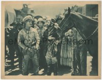 3z1374 WINNERS OF THE WEST LC 1921 man offers horse to Art Acord wearing buckskin & coonskin cap!