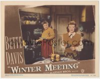 3z1375 WINTER MEETING LC #2 1948 Florence Bates cooking at stove & watching worried Bette Davis!