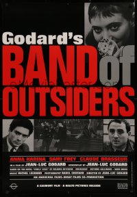 4a0731 BAND OF OUTSIDERS 1sh R2001 Jean-Luc Godard's Bande a Part, Anna Karina, Claude Brasseur!
