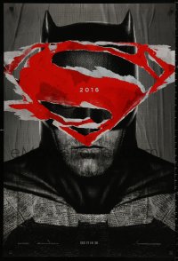 4a0743 BATMAN V SUPERMAN teaser DS 1sh 2016 close up of Ben Affleck in title role, see it in 3D!