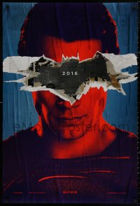 4a0744 BATMAN V SUPERMAN teaser DS 1sh 2016 close up of Henry Cavill in title role, see it in 3D!