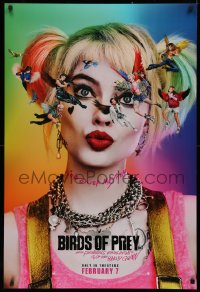 4a0756 BIRDS OF PREY teaser DS 1sh 2020 Margot Robbie as Harley Quinn, great close-up!