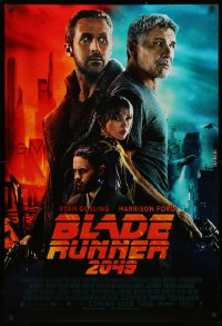 4a0761 BLADE RUNNER 2049 int'l advance DS 1sh 2017 more colorful montage image of Ford and Gosling!