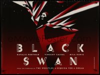 4a0126 BLACK SWAN teaser DS British quad 2010 Natalie Portman, cool art of dancer by La Boca!