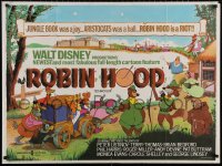 4a0148 ROBIN HOOD British quad 1973 Walt Disney's cartoon version, the way it REALLY happened!
