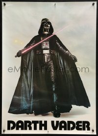 4a0578 DARTH VADER 20x28 commercial poster 1977 George Lucas classic sci-fi, Sith Lord w/lightsaber!