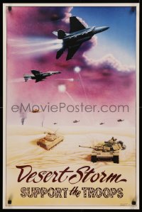 4a0580 DESERT STORM 21x32 commercial poster 1990s tanks and more by T. Ridder!