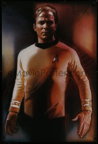 4a0598 STAR TREK CREW 27x40 commercial poster 1991 Drew art of William Shatner as Captain Kirk!