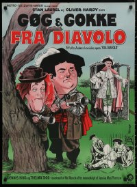 4a0165 DEVIL'S BROTHER Danish R1960s Hal Roach, Wenzel art of Laurel & Hardy!