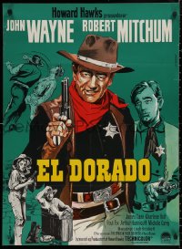 4a0167 EL DORADO Danish 1967 John Wayne, Robert Mitchum, Howard Hawks, different K. Wenzel art!