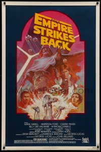 4a0829 EMPIRE STRIKES BACK NSS style 1sh R1982 George Lucas sci-fi classic, cool artwork by Tom Jung!