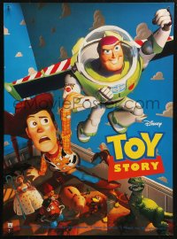 4a0268 TOY STORY French 16x22 1995 Disney & Pixar cartoon, great images of Buzz, Woody & cast!