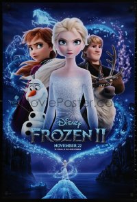 4a0851 FROZEN II advance DS 1sh 2019 Walt Disney sequel, Kristen Bell, Menzel, great cast montage!!