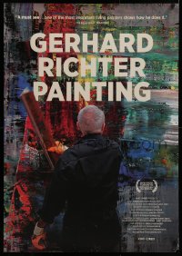 4a0855 GERHARD RICHTER PAINTING 27x39 1sh 2012 German artist documentary, cool painter image!