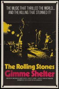 4a0857 GIMME SHELTER int'l 1sh 1971 Rolling Stones out of control rock & roll concert!