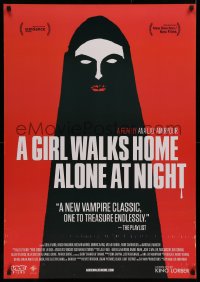 4a0858 GIRL WALKS HOME ALONE AT NIGHT 27x39 1sh 2014 completely different creepy vampire horror art!
