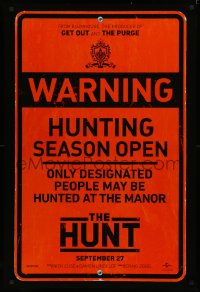 4a0891 HUNT teaser DS 1sh 2019 warning, only designated people may be hunted at the manor, shelved!