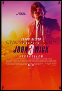 4a0920 JOHN WICK CHAPTER 3 advance DS 1sh 2019 Keanu Reeves in the title role as John Wick!