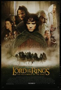 4a0956 LORD OF THE RINGS: THE FELLOWSHIP OF THE RING advance 1sh 2001 Tolkien, top cast!