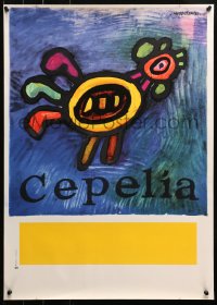 4a0274 CEPELIA advertising Polish 20x27 1980 different colorful art of rooster by Jan Mlodozeniec!