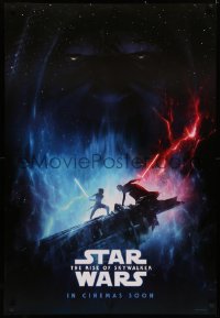 4a1052 RISE OF SKYWALKER int'l teaser DS 1sh 2019 Star Wars, Kylo battles Rey, in Cinemas Soon!