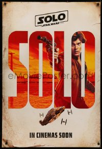 4a1076 SOLO int'l teaser DS 1sh 2018 A Star Wars Story, Ron Howard, Alden Ehrenreich as young Han!