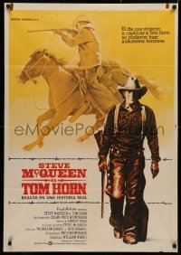 4a0258 TOM HORN Spanish 1980 see cowboy Steve McQueen in the title role before he sees you!