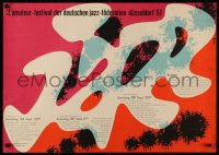 4a0356 3. AMATEUR-FESTIVAL DER DEUTSCHEN JAZZ-FODERATION 23x33 German music poster 1957 cool!