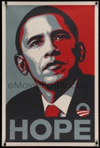 4a0290 BARACK OBAMA 24x36 political campaign 2008 official Hope campaign poster, Shepard Fairey art!