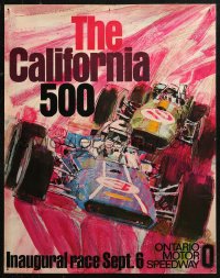 4a0615 CALIFORNIA 500 22x28 Canadian special poster 1970 open wheel race cars in inaugural race!