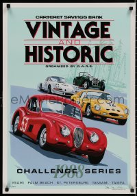 4a0315 DENNIS SIMON signed #17/300 21x30 art print 1988 by Dennis Simon, great art of vintage cars!