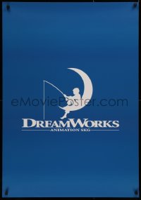 4a0621 DREAMWORKS ANIMATION 27x40 special poster 2000s great artwork of the moon logo and kid fishing!