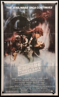 4a0283 EMPIRE STRIKES BACK Topps poster 1981 George Lucas sci-fi classic, GWTW art by Roger Kastel!