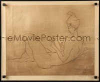 4a0317 ETIENNE RET signed #38/50 18x21 art print 1970s by the artist, art of a nude figure!