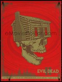 4a0318 EVIL DEAD 2 signed #66/140 24x32 art print R2008 by artist Todd Slater, Red Edition, Alamo!
