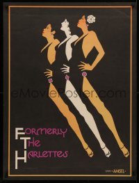4a0359 FORMERLY THE HARLETTES 25x33 music poster 1977 Richard Amsel art of sexy singers!