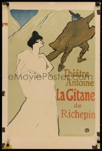 4a0636 HENRI DE TOULOUSE-LAUTREC 20x30 French special poster 1960s La Gitane de Richepin!