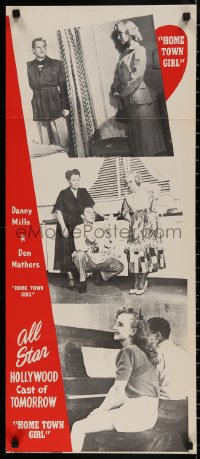 4a0638 HOME TOWN GIRL 14x33 special poster 1940s all-star Hollywood cast of tomorrow, different!