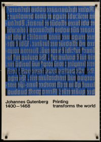 4a0643 JOHANNES GUTENBERG 1400-1468 23x33 German special poster 1973 art exhibition for the printer!