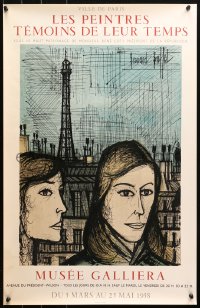 4a0537 LES PEINTRES TEMOINS DE LEUR TEMPS 19x29 French art exhibition 1957 Eiffel Tower by Buffet!