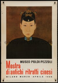 4a0542 MOSTRA DI ANTICHI RITRATTI CINESI 28x40 Italian museum/art exhibition 1956 portrait art!