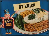 4a0565 RY-KRISP 30x40 advertising poster 1950s cool art, the product with veggies, yummy!